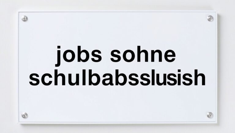 Jobs ohne schulabschluss