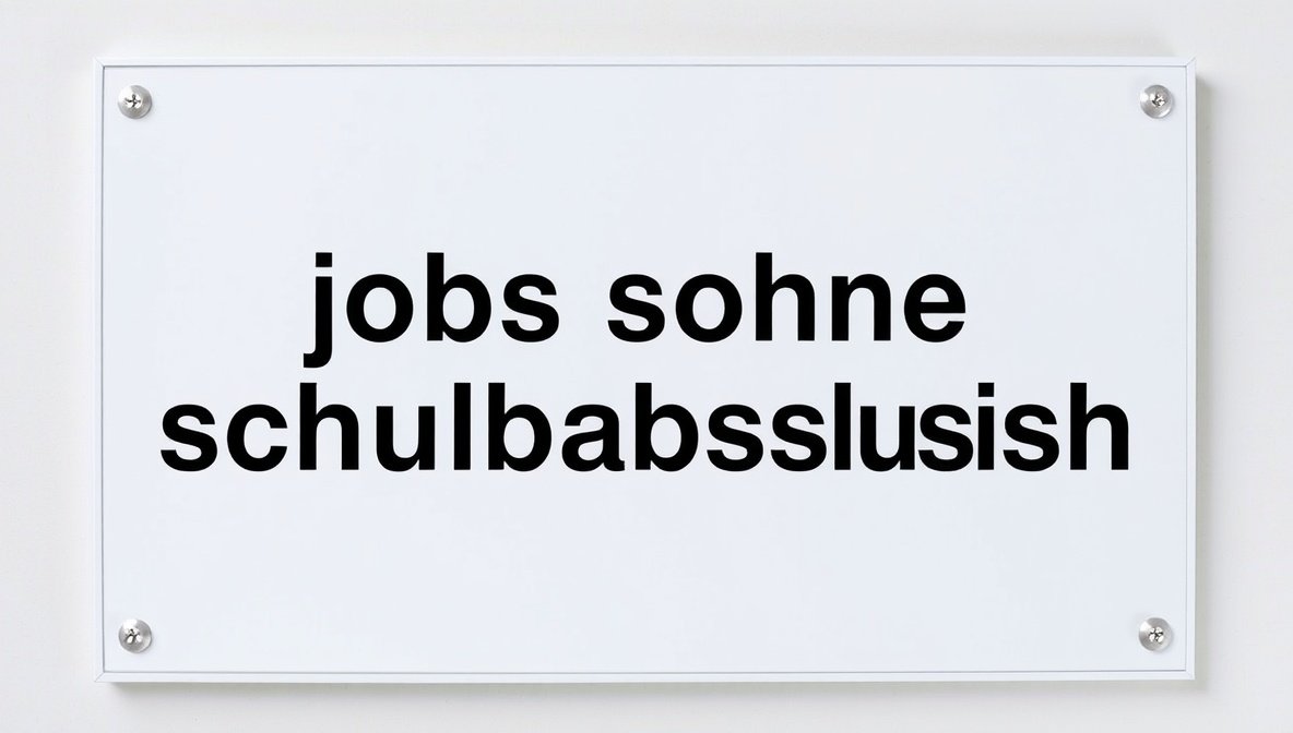 Jobs ohne schulabschluss