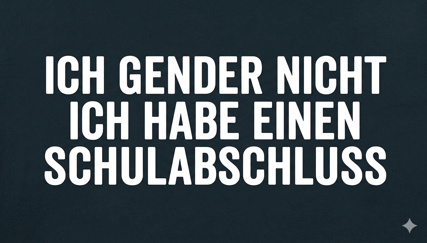 ich gender nicht ich habe einen schulabschluss